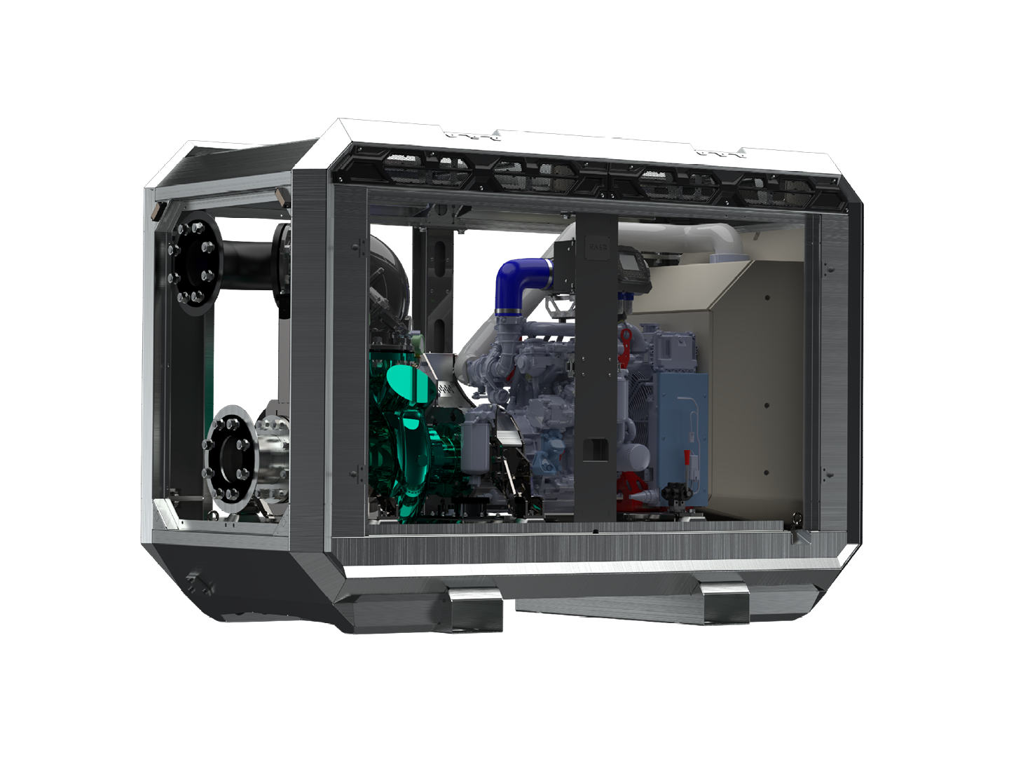 Aeonpump Raptor 6D productfoto open kast